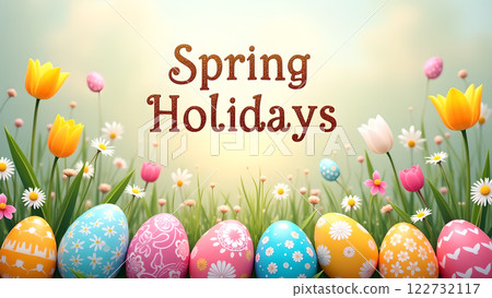 spring holiday egg background 122732117