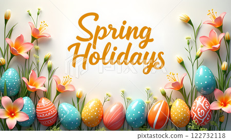 spring holiday egg background 122732118
