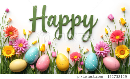 spring holiday egg background 122732129