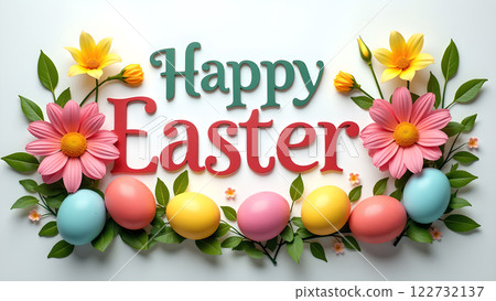 spring holiday egg background 122732137