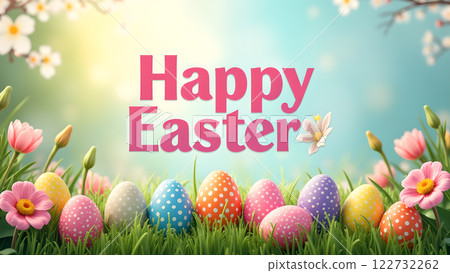 holiday easter egg spring background 122732262