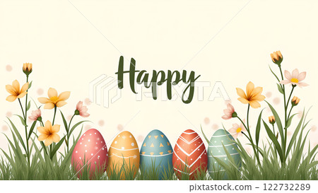 holiday easter egg spring background 122732289