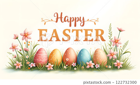 holiday easter egg spring background 122732300