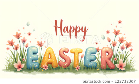 holiday easter egg spring background 122732307
