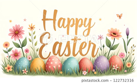 holiday easter egg spring background 122732316
