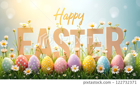 happy easter egg spring background happy easter egg spring background 122732371