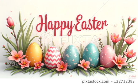 happy easter egg spring background happy easter egg spring background 122732392