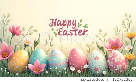 happy easter egg spring background happy easter egg spring background 122732393