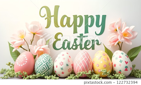 happy easter egg spring background 122732394