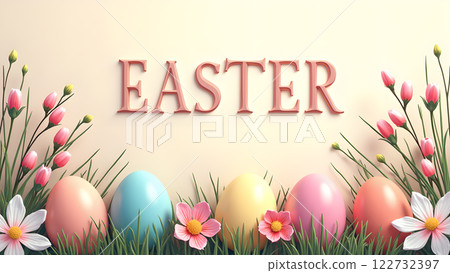 happy easter egg spring background happy easter egg spring background 122732397