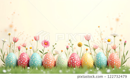 happy holiday easter egg spring background 122732479