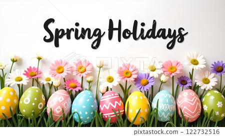 happy holiday easter egg spring background 122732516