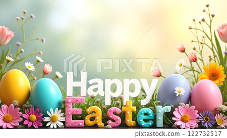 happy holiday easter egg spring background 122732517