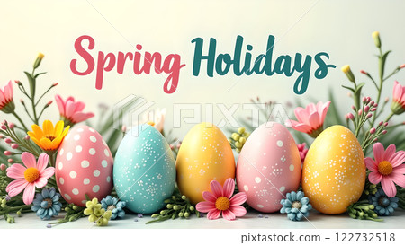 happy holiday easter egg spring background 122732518