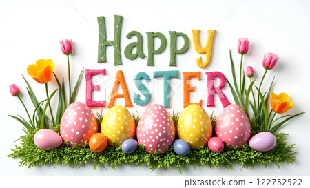happy holiday easter egg spring background 122732522