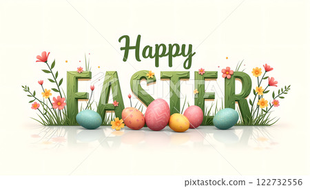 happy holiday easter egg spring background 122732556