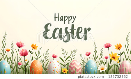 happy holiday easter egg spring background 122732562