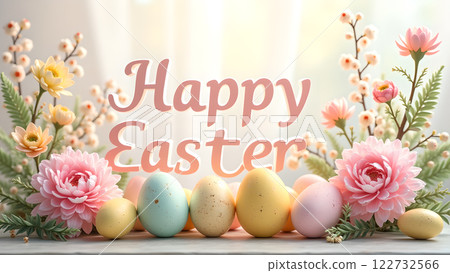 happy holiday easter egg spring background 122732566