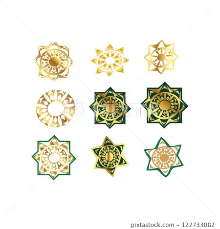 Islamic background border frame  free vector illustration 122733082
