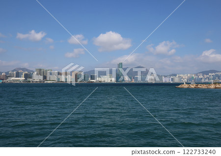 Jan 25 2025 Hung Hom Bay Scenic Waterfront Harbor View Hong Kong Jan 25 2025 Hung Hom Bay Scenic Waterfront Harbor View Hong Kong 122733240