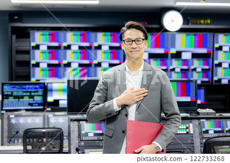 Production staff TV station 122733268