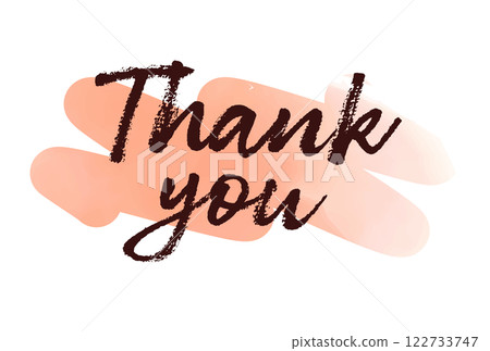 Thank you watercolor illustration 122733747