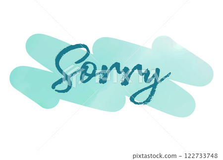 Sorry watercolor illustration 122733748
