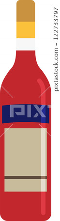利口酒瓶插圖 122733797