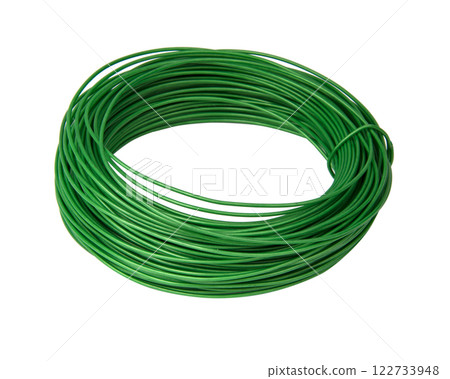 Green floristic wire tool metal isolated on the white background Green floristic wire tool metal isolated on the white background 122733948