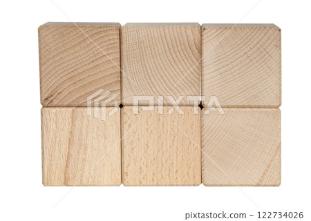 Wooden cubes brick construction for creative text isolated on the white background Wooden cubes brick construction for creative text isolated on the white background 122734026