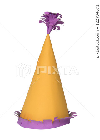 Party paper handmade festive hat isolated on the white background 122734071