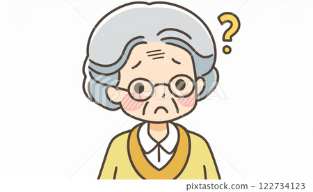 An old man with a question mark An old man with a question mark 122734123