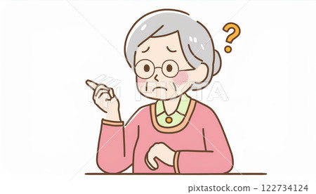 An old man with a question mark An old man with a question mark 122734124