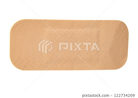 Medical elastic plaster isolated on the white background 122734209