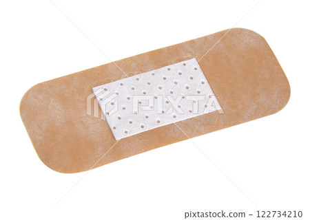 Medical elastic plaster isolated on the white background 122734210