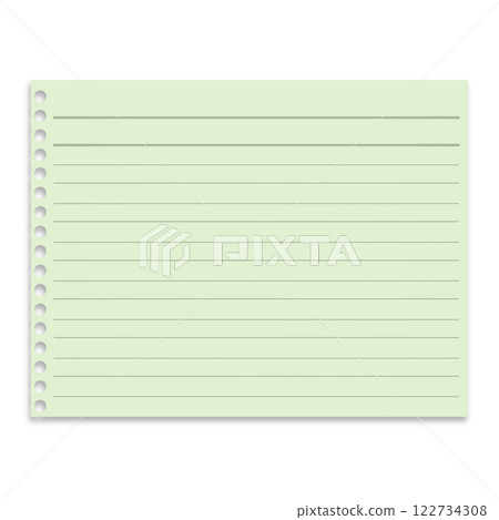 Loose-leaf style ticker board (green) 122734308