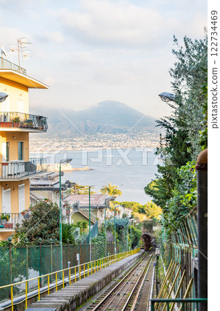 Funicolare Mergellina Cable Car in Naples Funicolare Mergellina Cable Car in Naples 122734469
