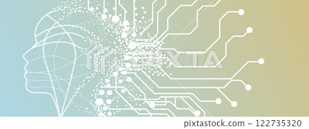 Virtual world of Artificial intelligence concept futuristic background Virtual world of Artificial intelligence concept futuristic background 122735320