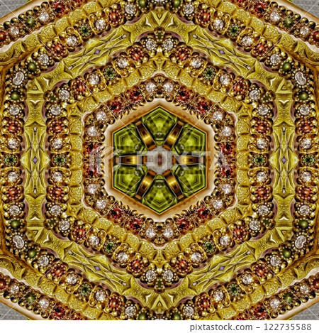 Pattern for background design. Arabesque ethnic texture. Geometric stripe ornament cover photo. Repeated pattern design for Moroccan textile print. Turkish fashion for floor tiles and carpet	 122735588