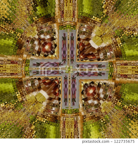 Pattern for background design. Arabesque ethnic texture. Geometric stripe ornament cover photo. Repeated pattern design for Moroccan textile print. Turkish fashion for floor tiles and carpet	 122735675