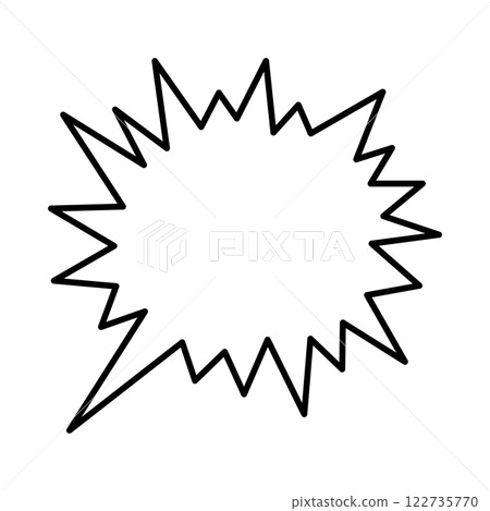 Simple speech bubble white background illustration material 122735770