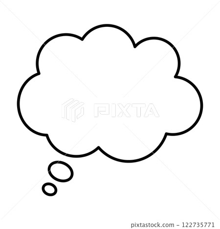 Simple speech bubble white background illustration material 122735771