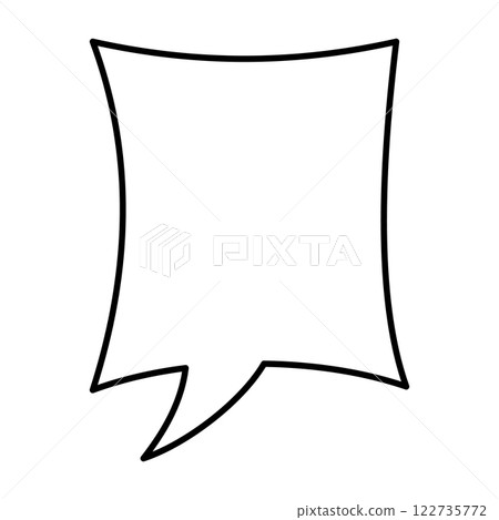 Simple speech bubble white background illustration material 122735772