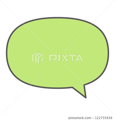 Simple and easy to use oval speech bubble 122735838