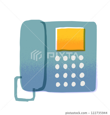 手繪的固定電話插圖 122735944