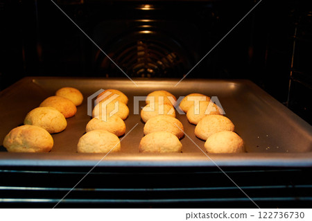 Homemade cookies baked in the oven 122736730
