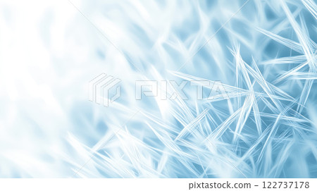 Delicate icy blue snowflakes create minimalist design, evoking tranquility 122737178