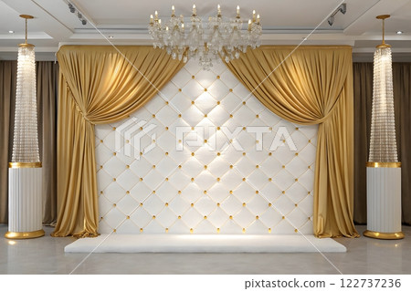 curtain, red, hanging 122737236