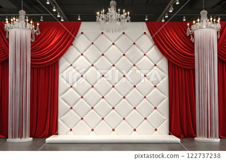 curtain, red, hanging 122737238