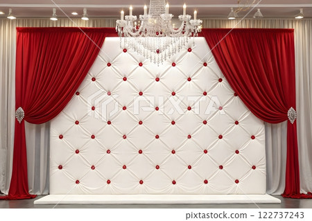 curtain, red, hanging 122737243